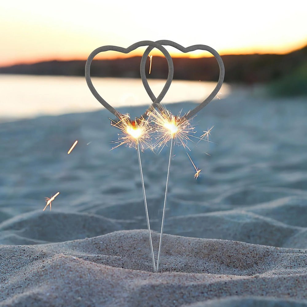 Heart-Shaped Sparklers 6 Pack