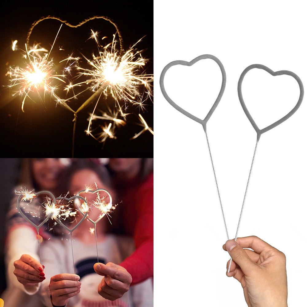 Heart-Shaped Sparklers 6 Pack