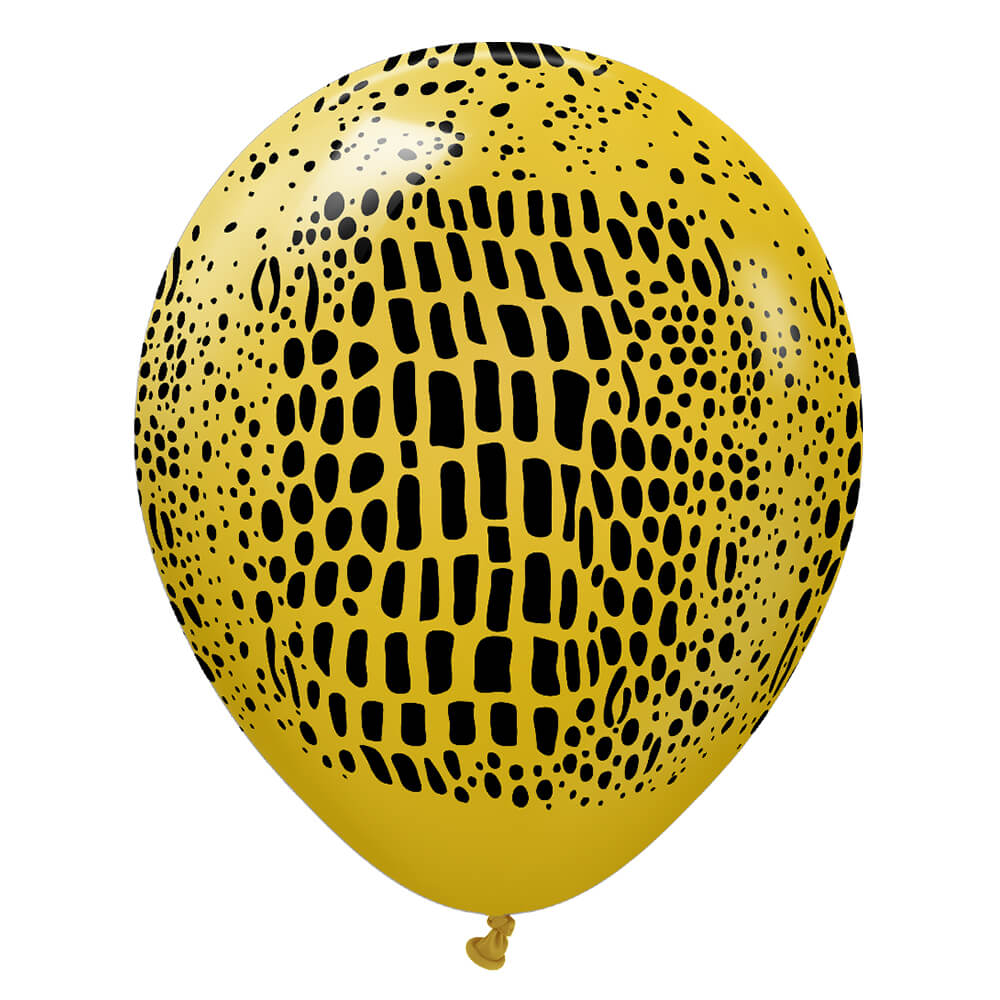 Latex Balloons Safari Crocodile Mustard