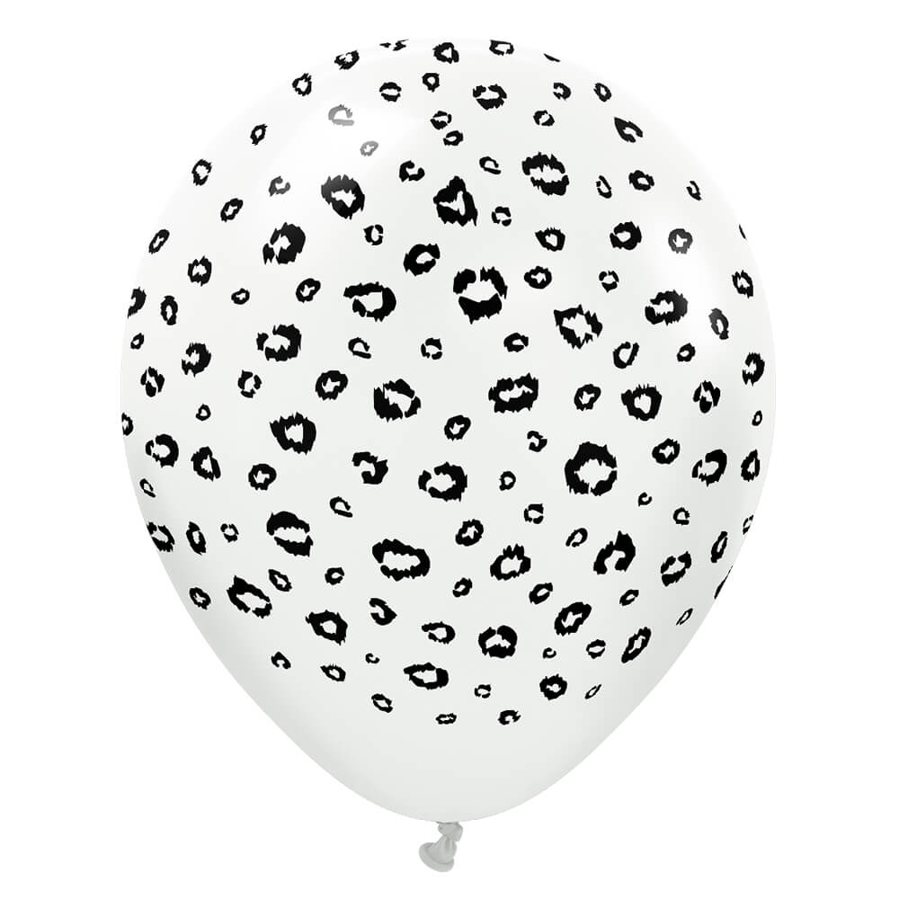 Latex Balloons Safari Leopard White 12 Inch