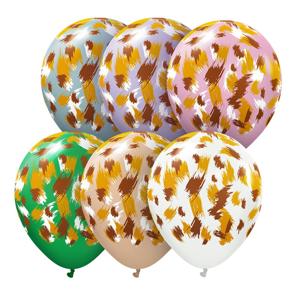 Latex Balloons Safari Savanna Assortment 6 Pack