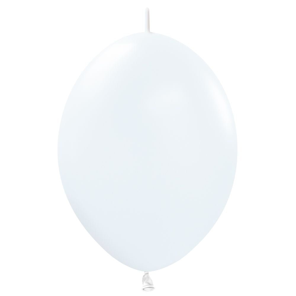 Latex Balloons 12 Inch Sempertex Link-O-Loon Fashion White