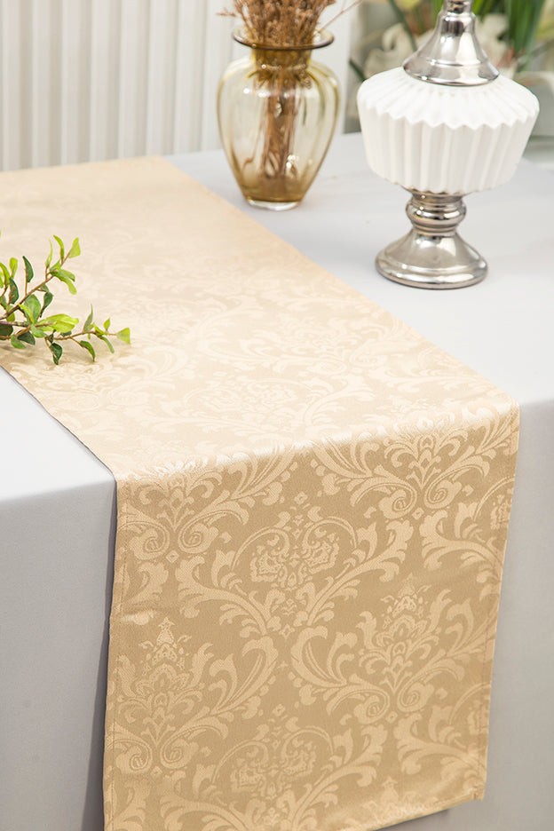 Polyester Table Runner 12x108 Champagne