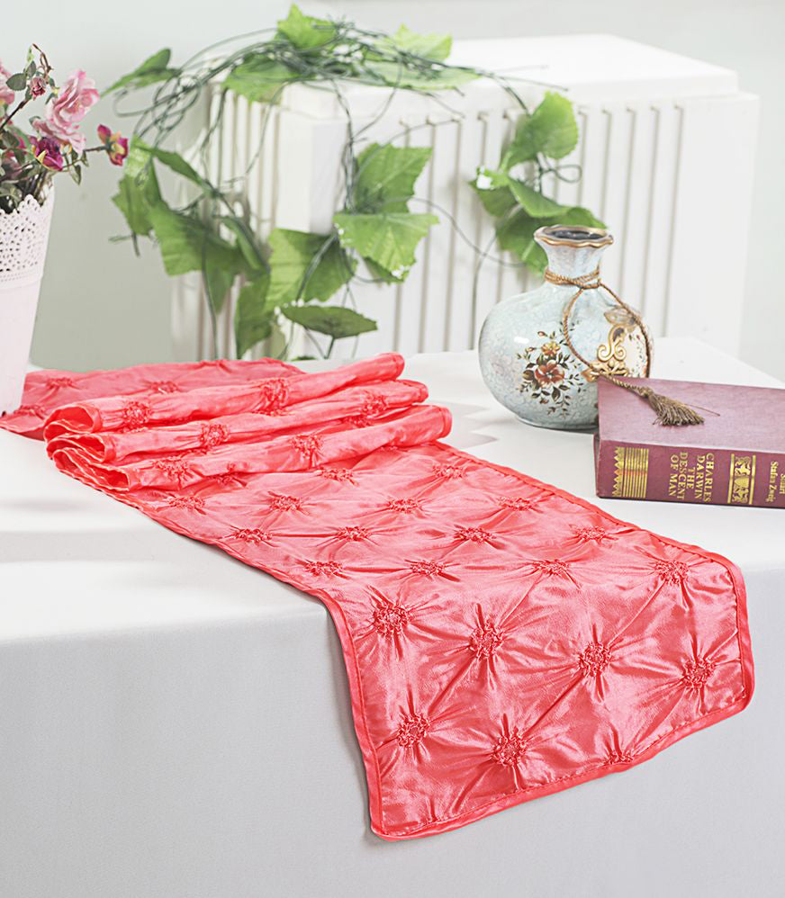 Taffeta Table Runner 12x108 Coral