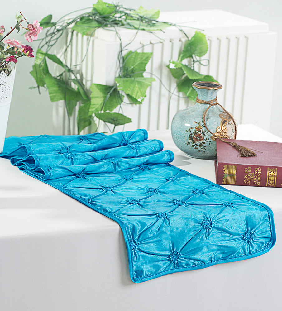 Taffeta Table Runner 12x108 Turquoise