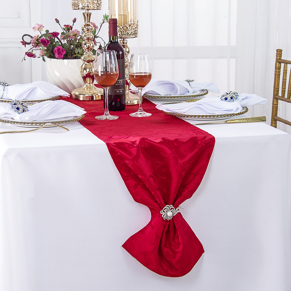 Polyester Table Runner 12x108 Apple Red