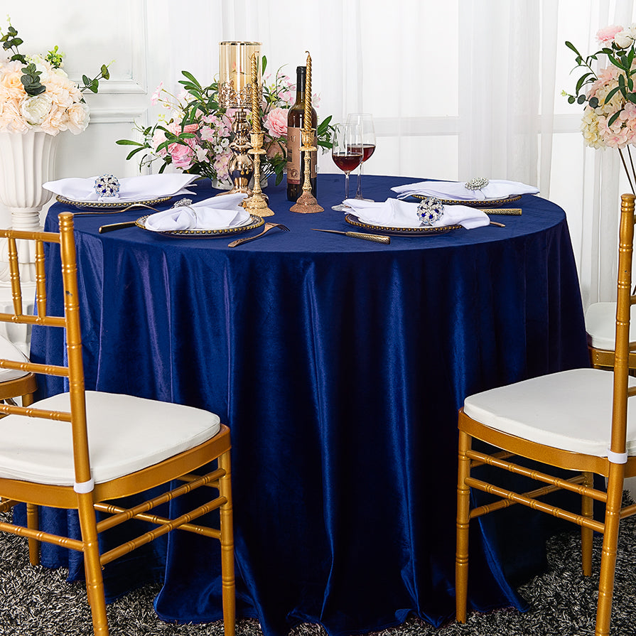 Seamless Italian Velvet Round Tablecloth