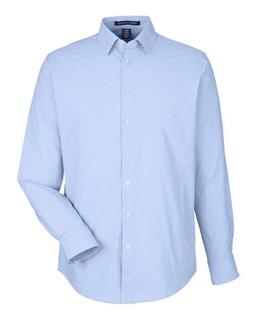 Devon & Jones Men's CrownLux Performance Microstripe Dress Shirt