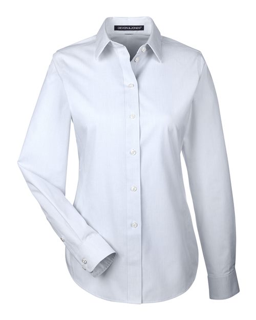 Devon & Jones Women's Crown Collection Striped Woven Dress Shirt