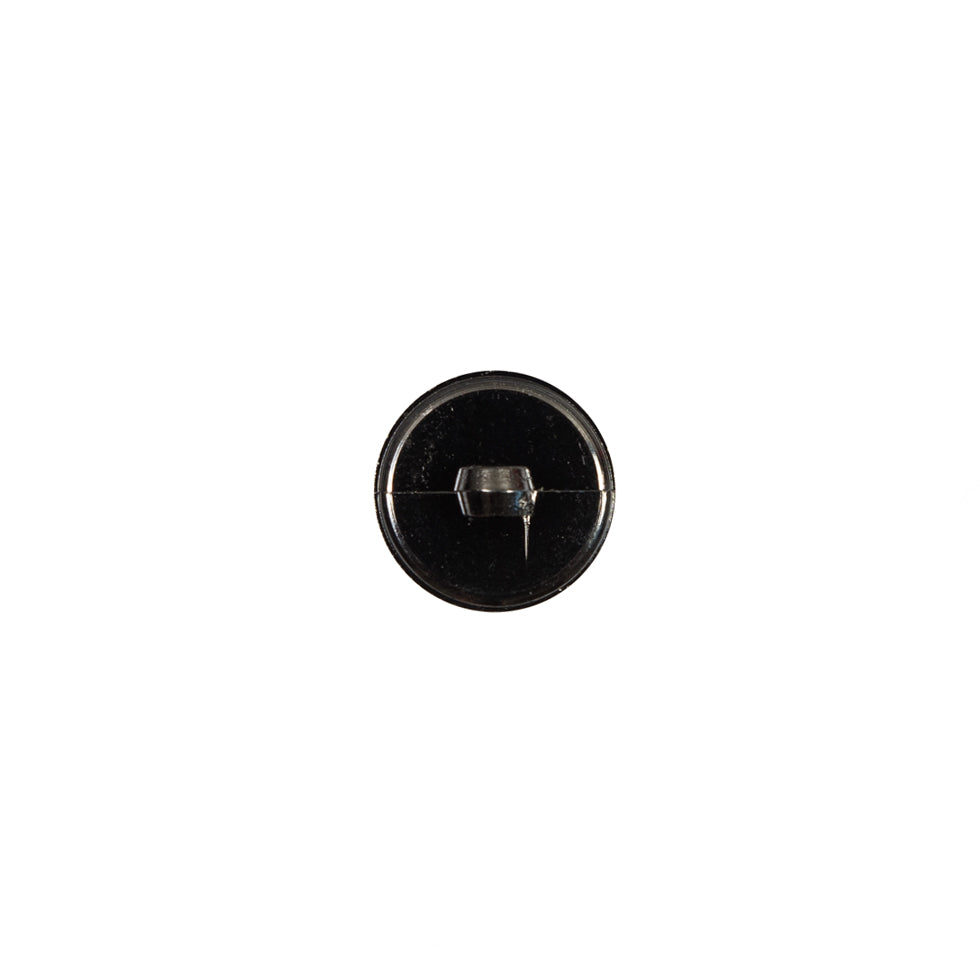 Italian Gunmetal Chrome Plated Floral Nylon Button - 16L/10mm