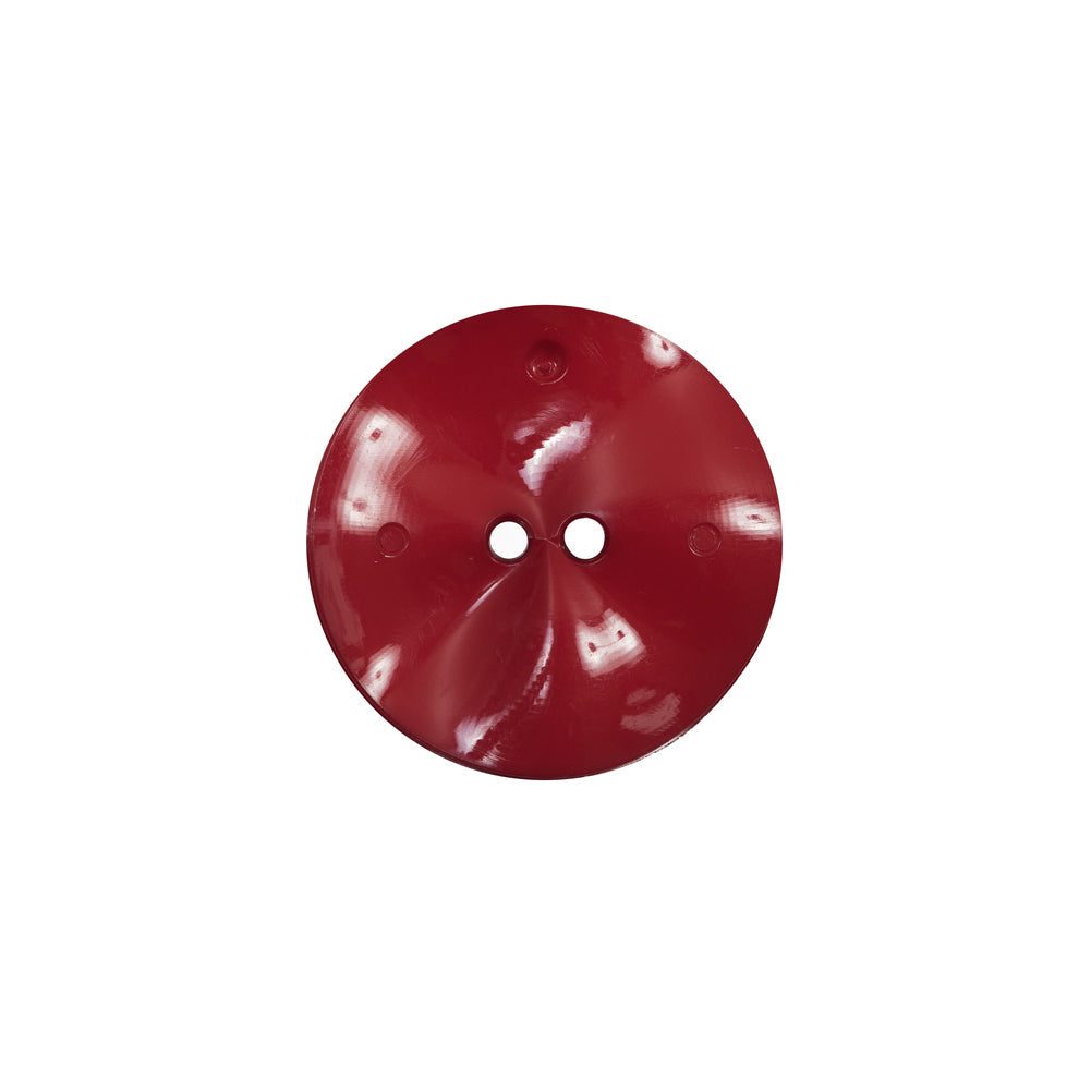 Italian Red Textured Wave Button - 28L/18mm