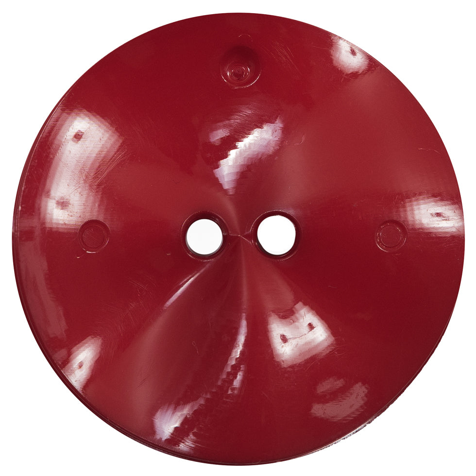 Italian Red Textured Wave Button - 64L/40.5mm