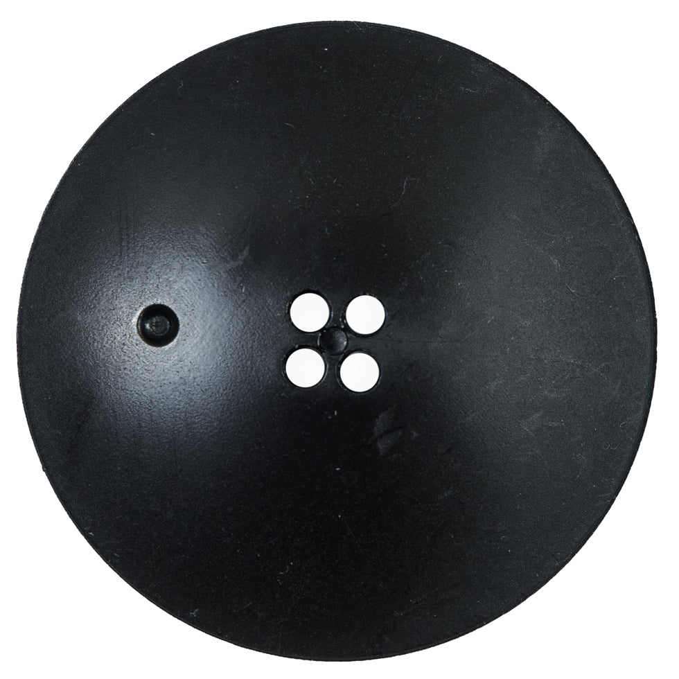 Italian Black and Natural Textured 4-Hole Button - 64L/40.5mm