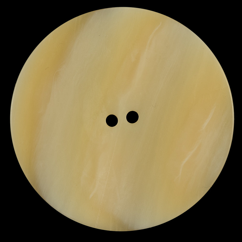 Italian Beige Striated Plastic Button - 90L/57mm