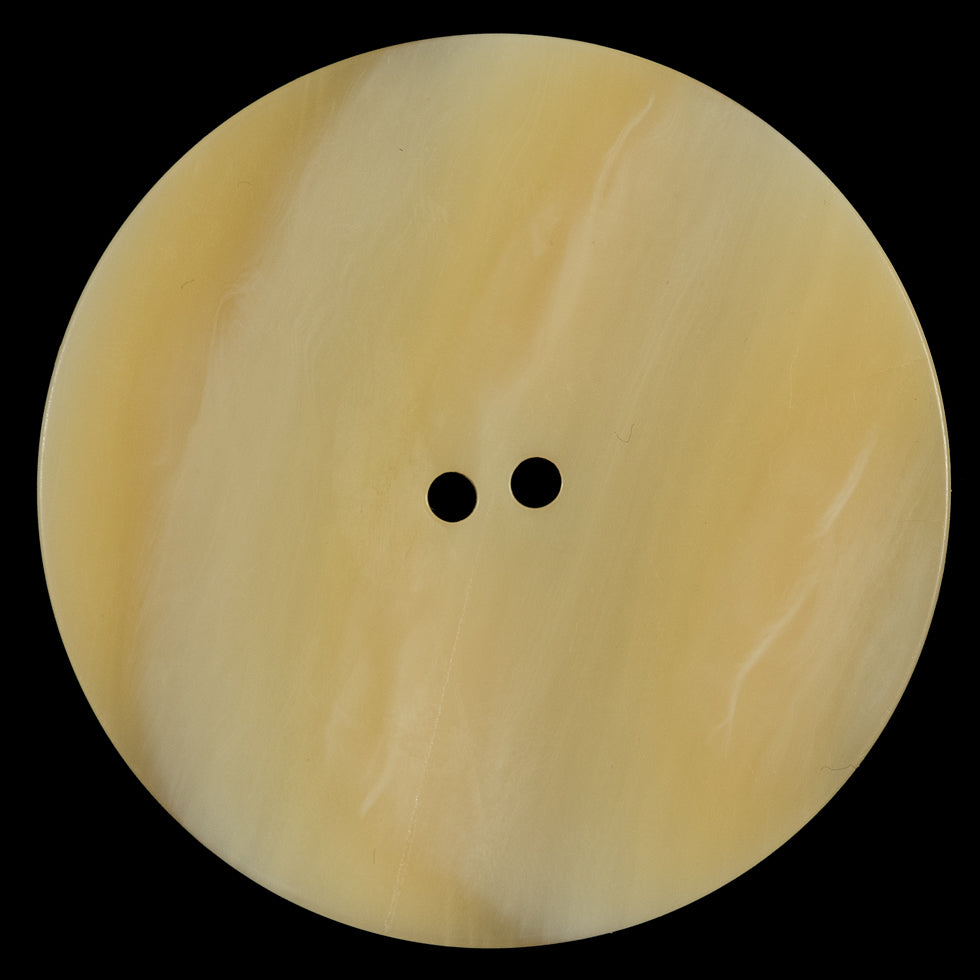 Italian Beige Striated 2-Hole Plastic Button - 64L/40.5mm