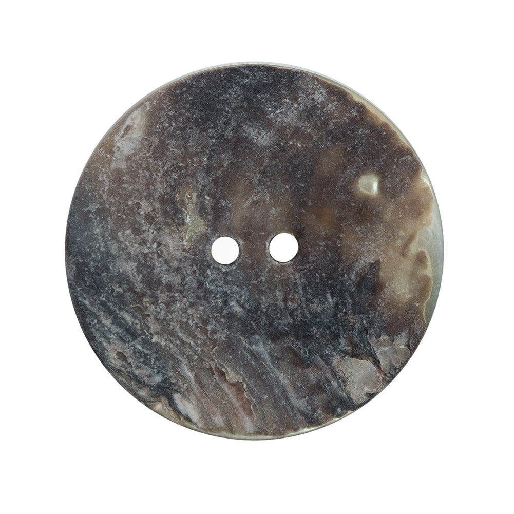 Italian Orange 2-Hole Shell Button - 44L/28mm