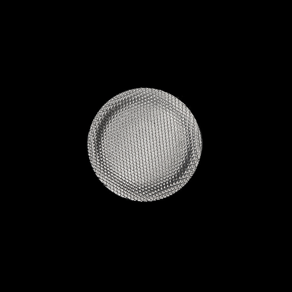 Italian Silver Chrome Plated Plastic Button - 24L/15mm