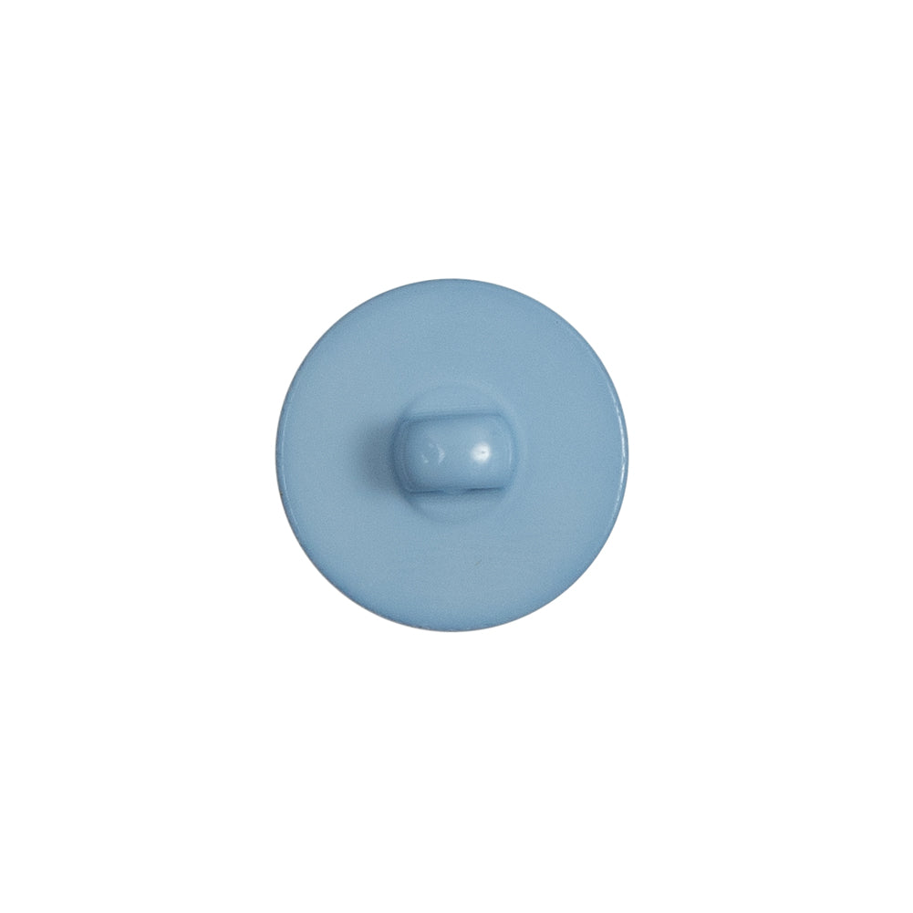 Italian Blue Plastic Shank Back Button - 24L/15mm