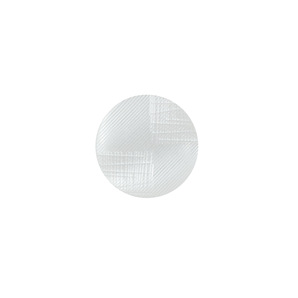 Italian White Plastic Shank Back Button - 20L/12.5mm