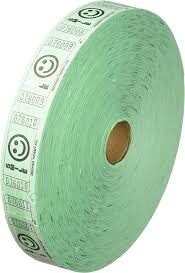 Bulk 12000 Pc. Green Coupon Double Roll Tickets