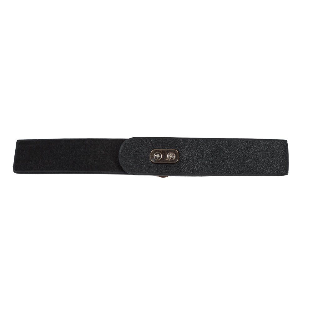 Italian Black and Gold Snap Closure - 6"