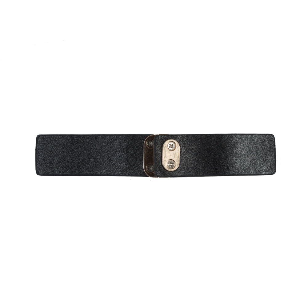 Italian Black and Gold Snap Closure - 5.5"