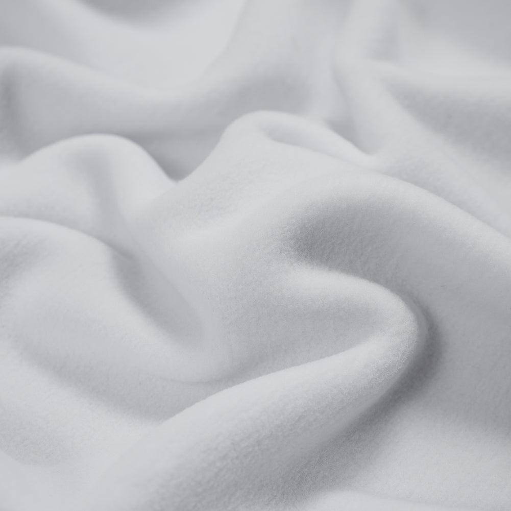 No-Pill Polyester Fleece - White - Shropshire Collection