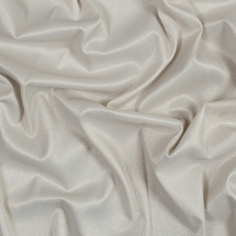 Brittani Metallic Gold and Off-White Stretch Two-Tone Satin