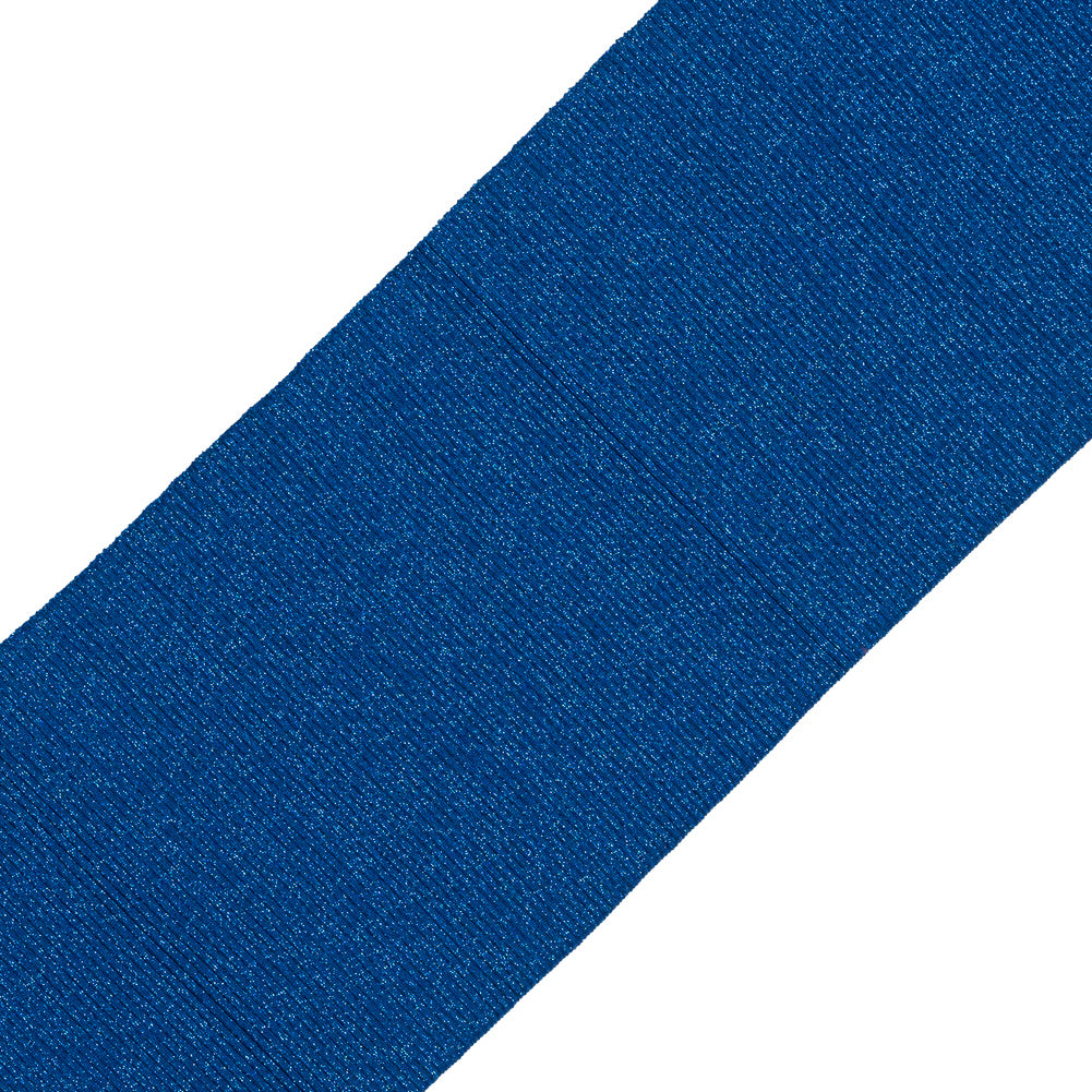 Royal Blue Sparkle Rib Knit Trim - 7" x 29"