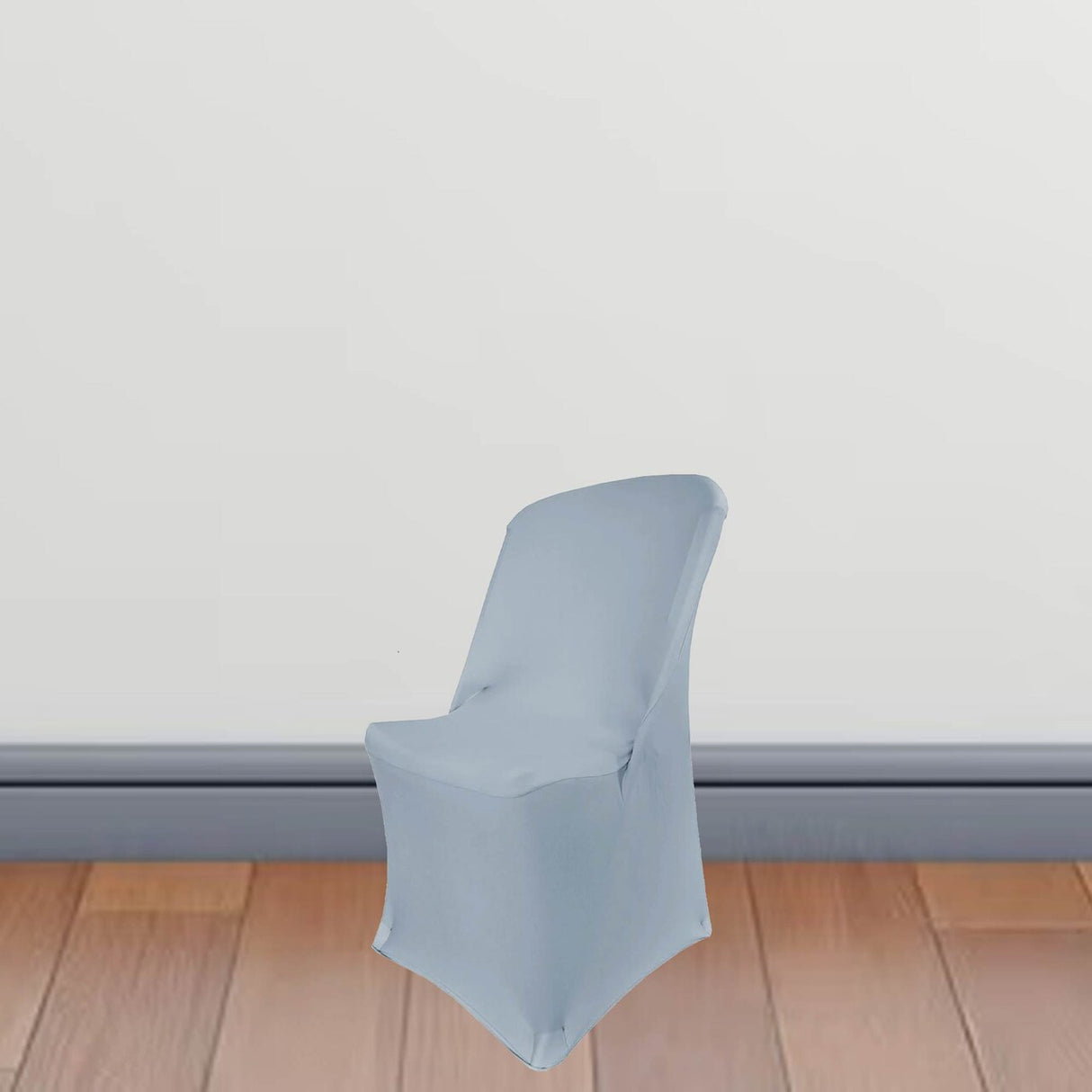 1 Piece Dusty Blue Spandex Slipcover for Lifetime Folding Chair Stretch Fit