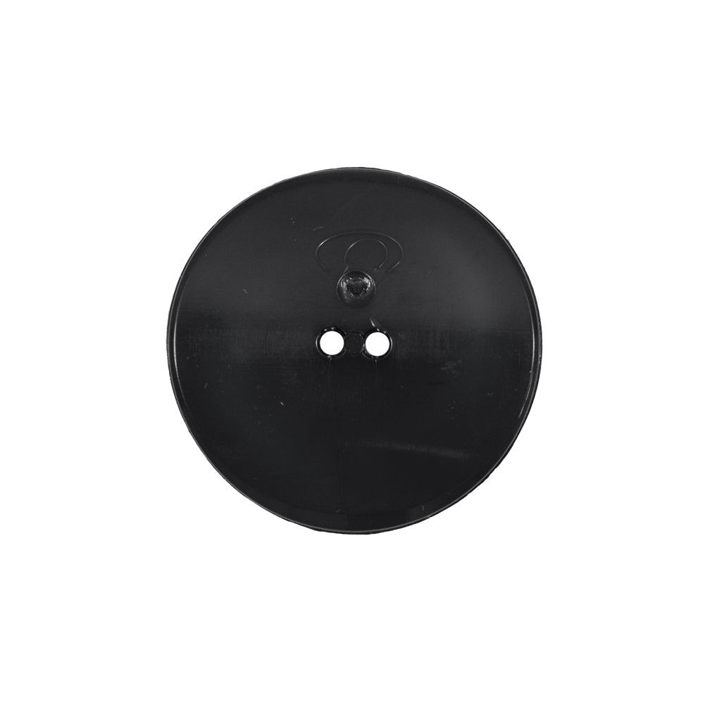 Italian Black Concaved Plastic 2-Hole - 36L/23mm