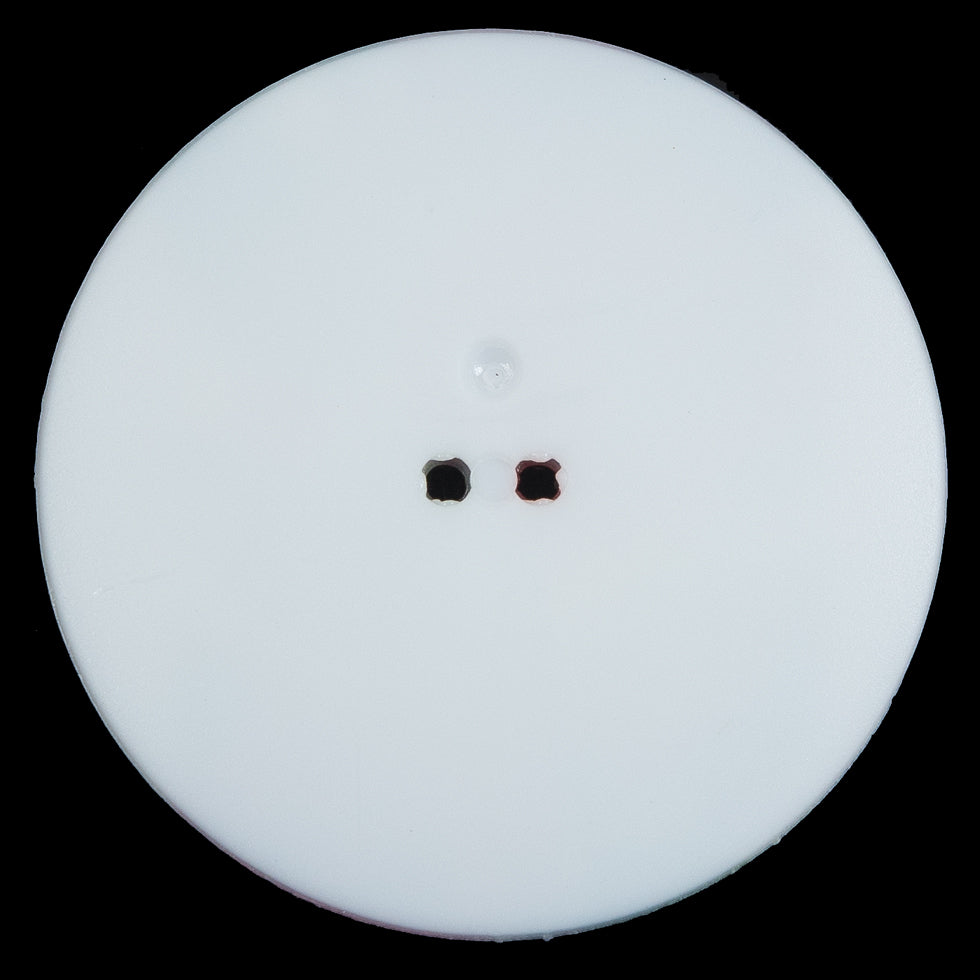 Italian White Floral Printed 2-Hole Button - 64L/40.5mm