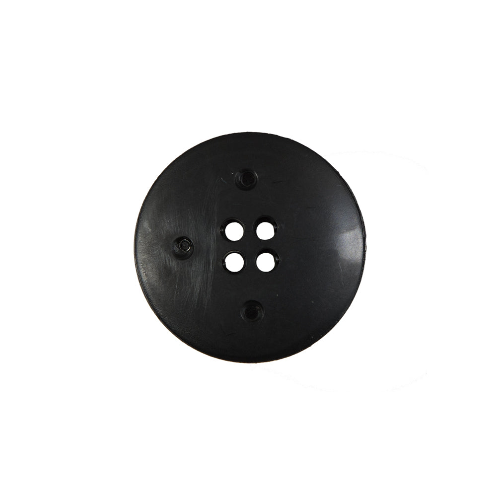 Italian Black Plastic 4-Hole Button - 32L/20mm