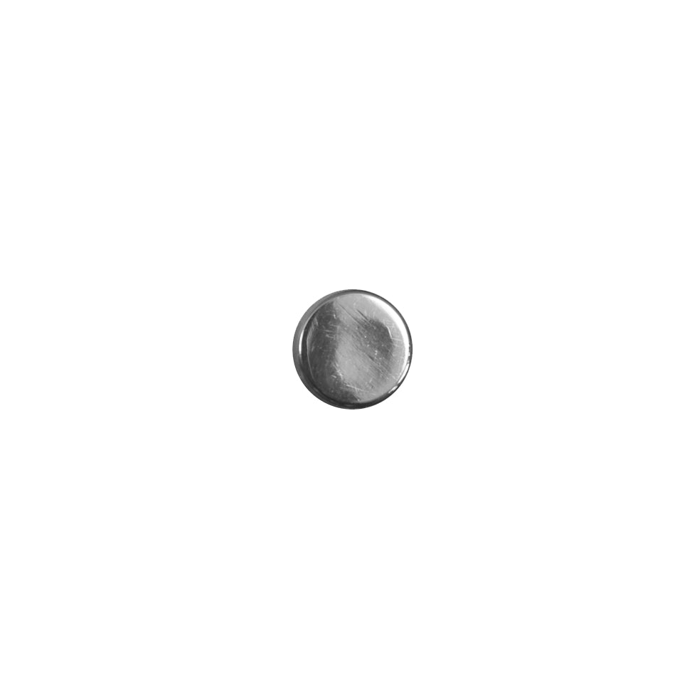 Italian Silver Metal Shank Back Button - 12L/7.5mm