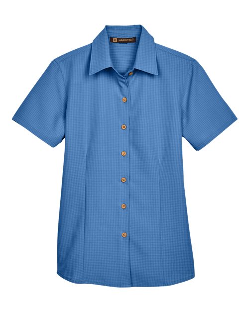Harriton Women's Barbados Textured Camp Shirt