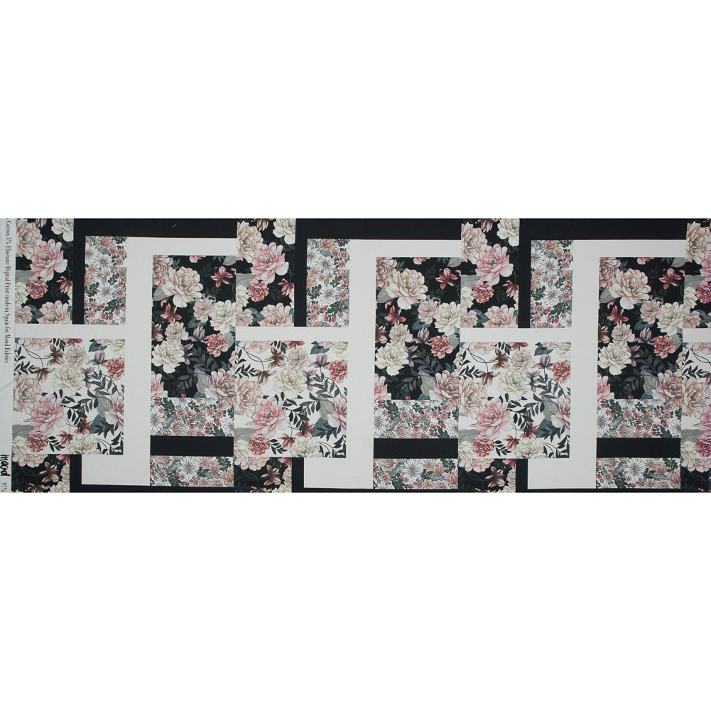Mood Exclusive La Vie en Rose Black Stretch Cotton Sateen