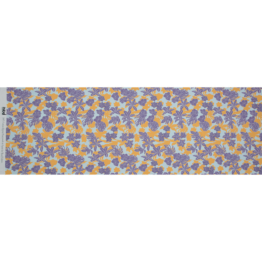 Mood Exclusive Renacimiento de la Humildad Purple and Yellow Cotton Poplin