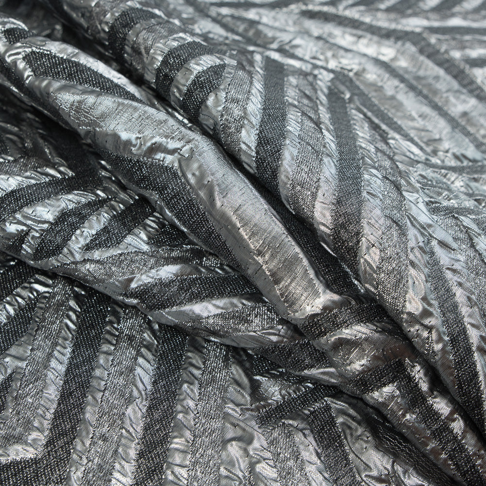 Silver Luxury Geometric Metallic Brocade