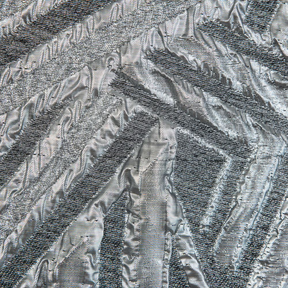 Silver Luxury Geometric Metallic Brocade