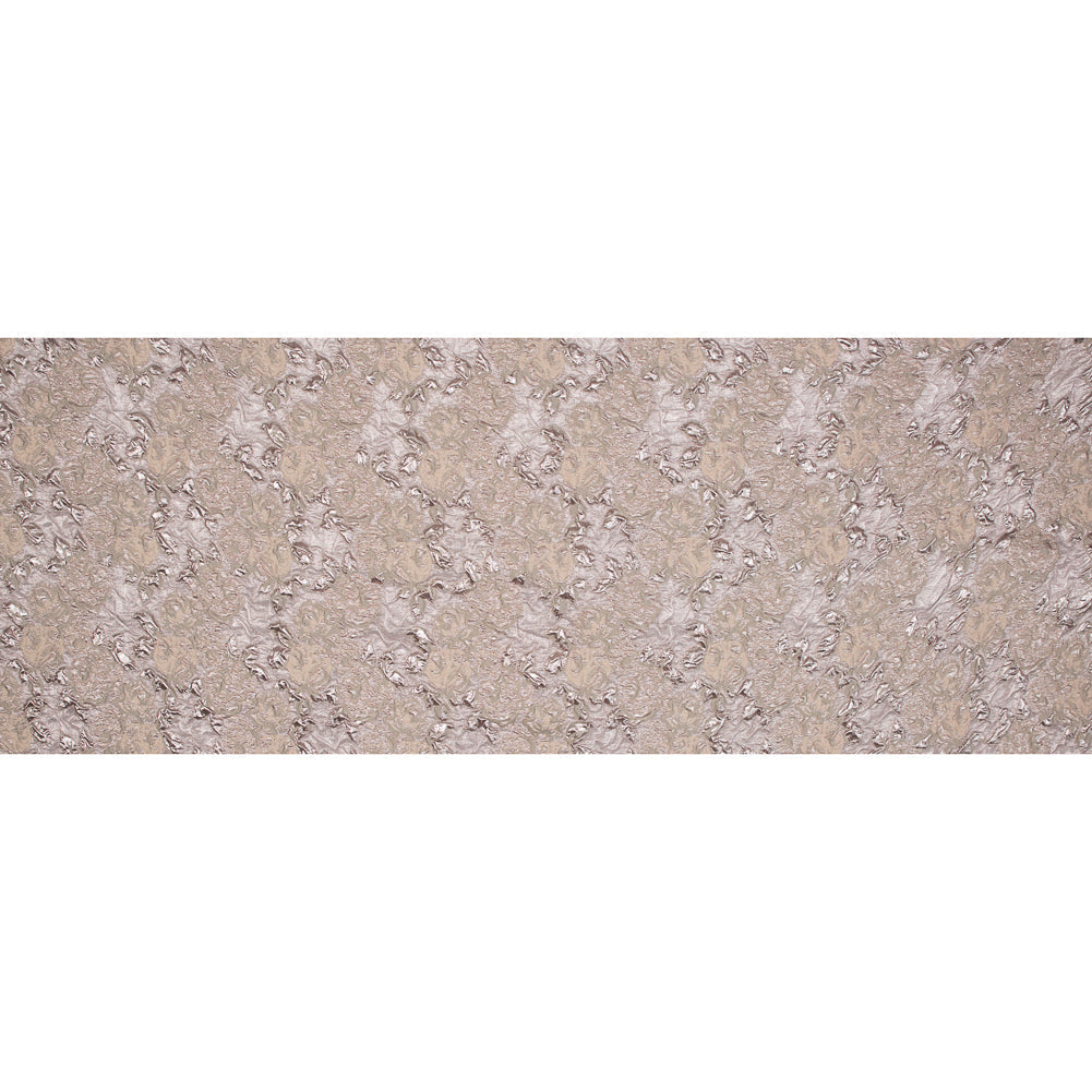 Beige and Rose Gold Luxury Floral Metallic Brocade