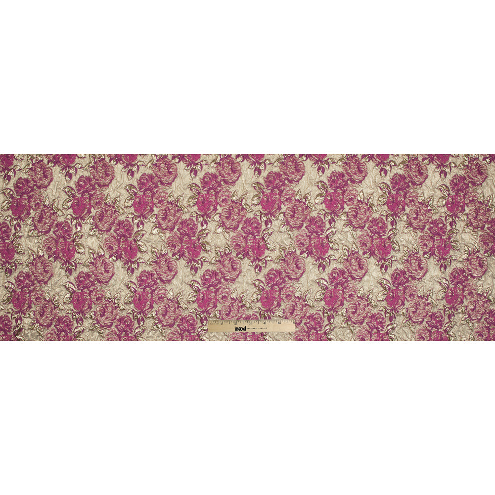 Pink Luxury Floral Metallic Brocade