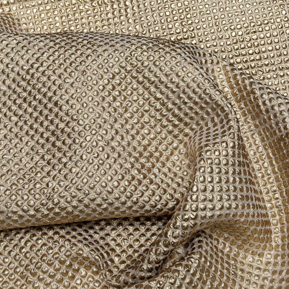 Marylin Metallic Gold Diamond Quilted Brocade