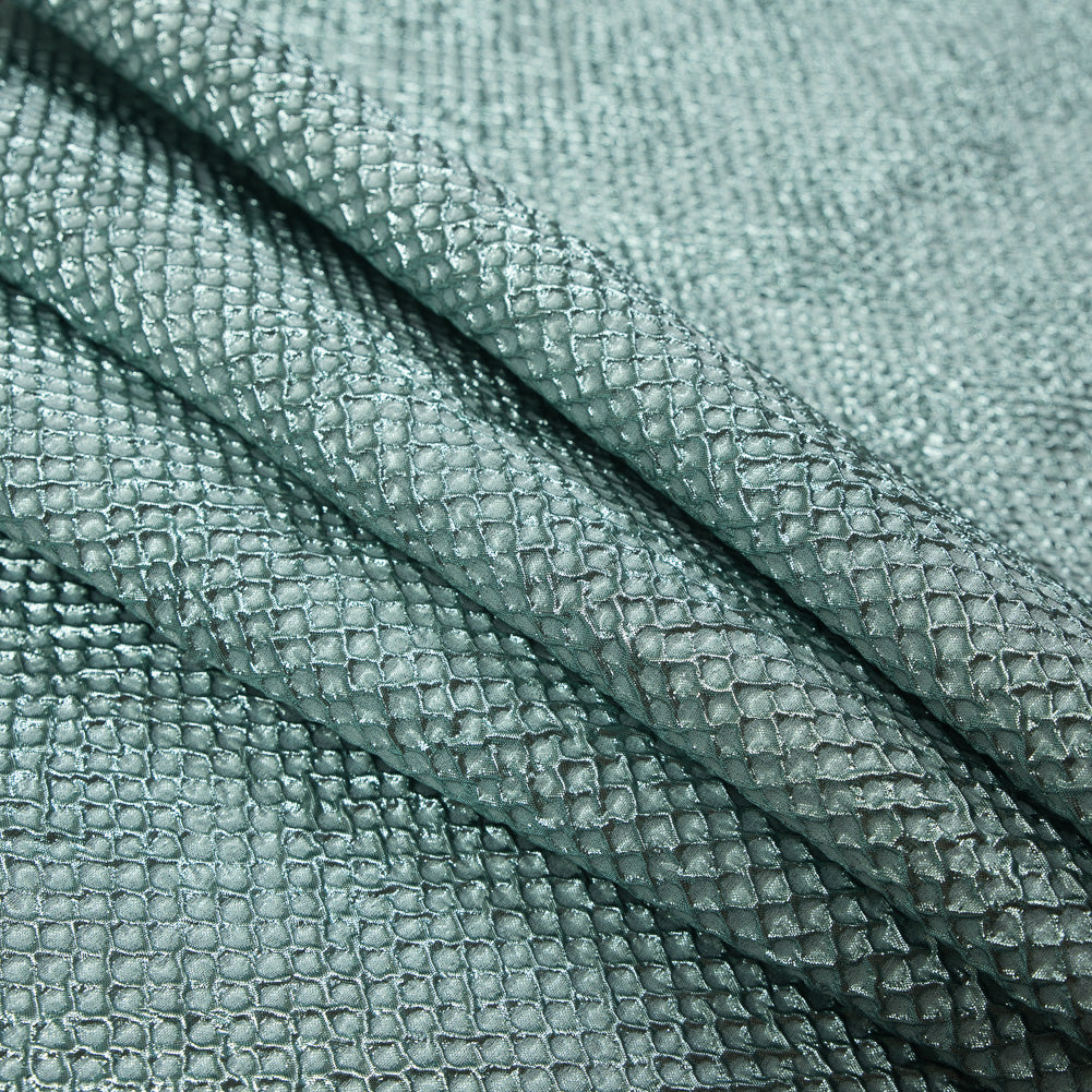 Marylin Metallic Mint Diamond Quilted Brocade