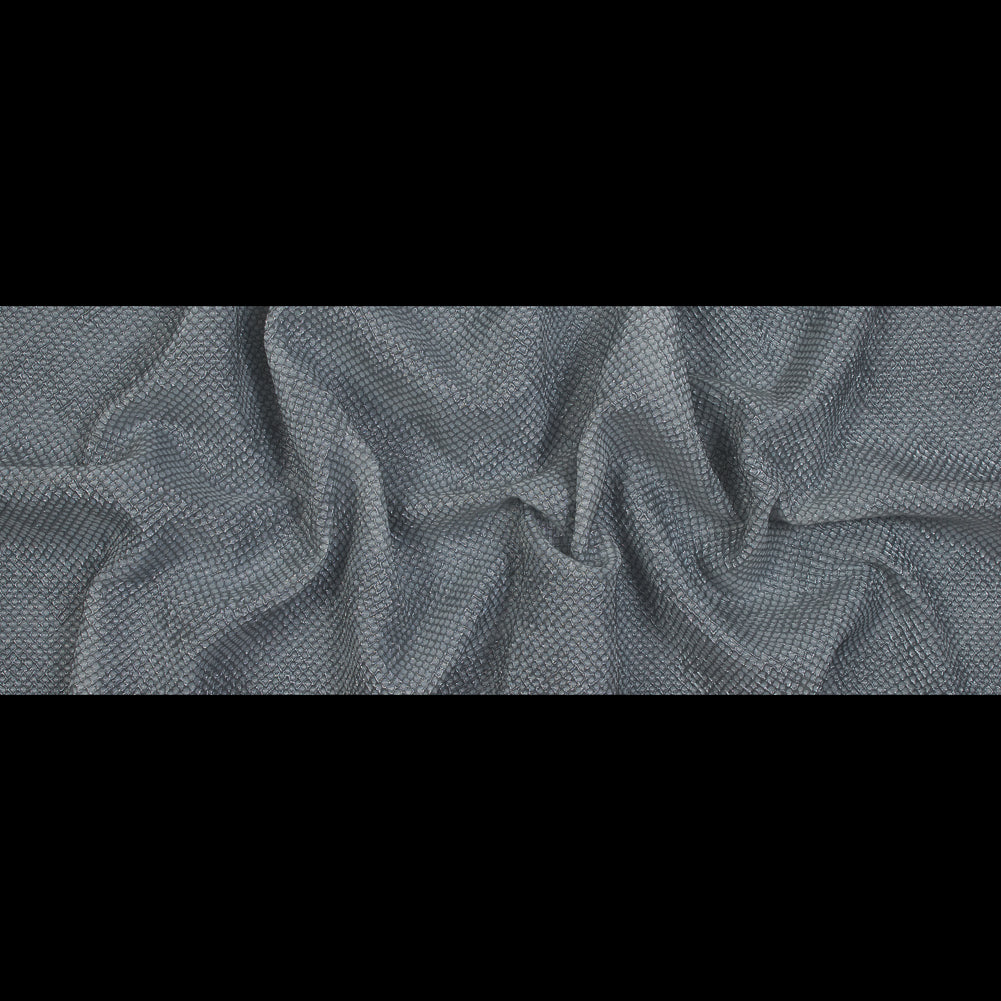 Marylin Metallic Transparent Gray Diamond Quilted Brocade
