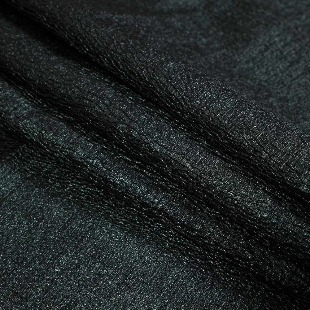 Forest Green and Red Luxury Metallic Brocade