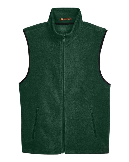 Harriton Unisex Fleece Full-Zip Vest