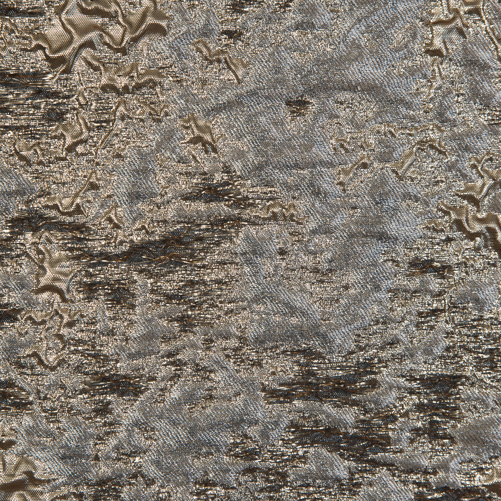 Gray and Gold Luxury Abstract Metallic Brocade
