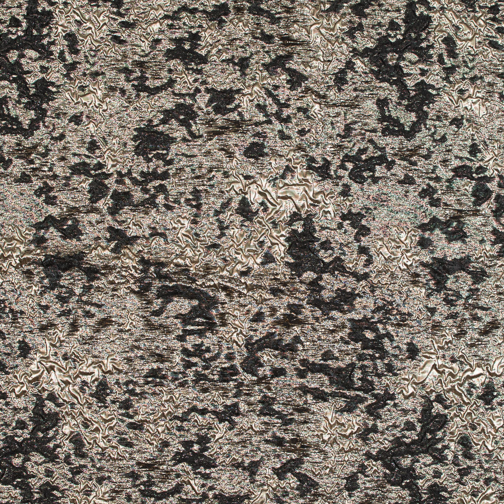 Black and Gold Luxury Abstract Metallic Brocade