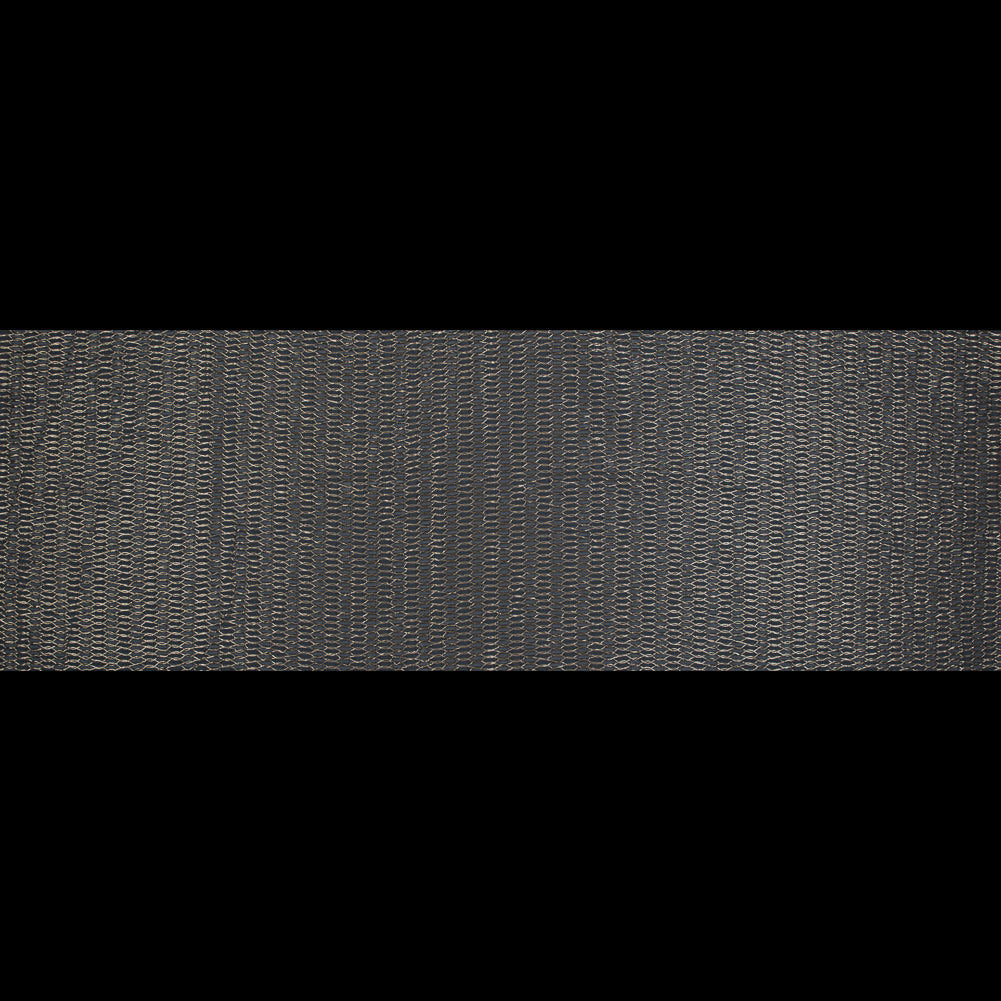 Metallic Gold and Gray Luxury Embroidered Organza Brocade