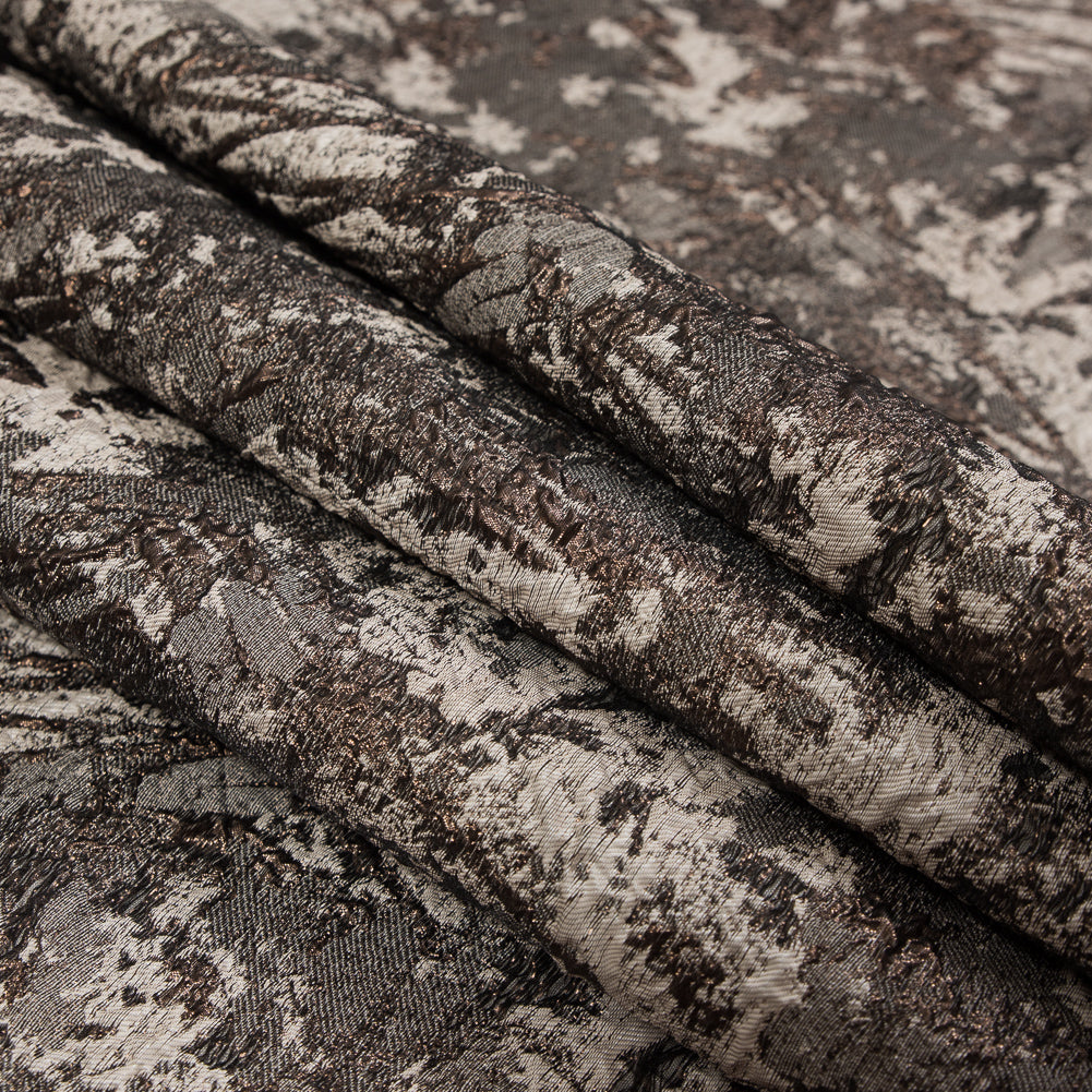 Beige and Bronze Luxury Abstract Metallic Brocade
